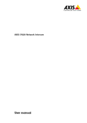 Axis I7020 User Manual