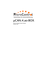 MicroControl mCAN.4.ao-BOX Manual