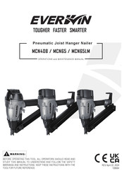 Everwin MCN65 Operation And Maintenance Manual