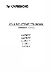 Changhong Electric 51EP75 Operation Manual