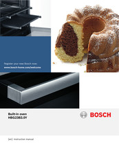 Bosch HBG23B3 0Y Series Instruction Manual