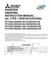 Mitsubishi Electric FR-F840-00126-N6 Instruction Manual