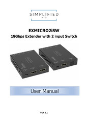 Simplified MFG EXMICRO2iSW User Manual
