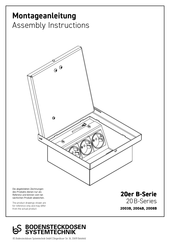 Bodensteckdosen Systemtechnik 2004B Assembly Instructions Manual