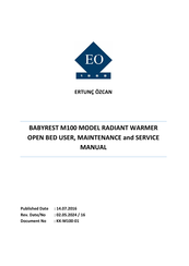 EO BABYREST M100 User And Service Manual
