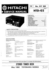 Hitachi HTD-G2 Service Manual