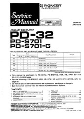 Pioneer PD-S701-G Service Manual