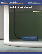 Icon Process Controls LevelPro 191-1001-A113315 Quick Start Manual