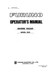 Furuno 1930 Operator's Manual