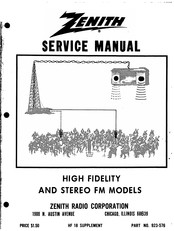 Zenith A952P Service Manual