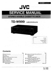 JVC TD-W999 A Service Manual