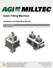 AGI MILLTEC RGFB-10 Installation And Operation Manual