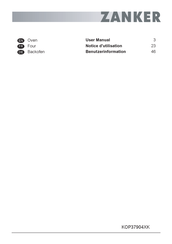 ZANKER KOP37904XK User Manual