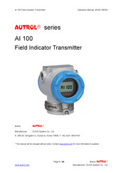Autrol AI 100 Operation Manual
