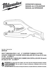 Milwaukee M12 2479-20 Operator's Manual