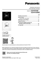 Panasonic CZ-RTC6Z Operating Instructions Manual