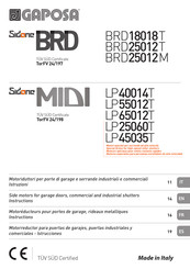 GAPOSA Sidone BRD25012T Instructions Manual