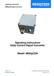 Messotron MNHmCON Operating Instructions Manual
