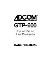 ADCO GTP-600 Owner's Manual
