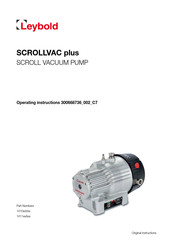 LEYBOLD SCROLLVAC plus Operating Instructions Manual
