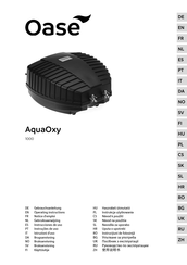 Oase AquaOxy 1000 Operating Instructions Manual