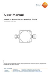 TESTO 807001 0013 User Manual