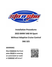 Sto N Sho SNS 325 Installation Procedures Manual