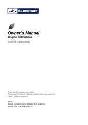 Blueridge S5 Series Owner's Manual