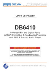 DEVA Broadcast DB6410 Quick User Manual