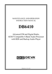 DEVA Broadcast DB6410 Maintenance And Operation Instruction Manual