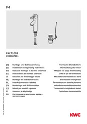 KWC F4LT1003 Installation And Operating Instructions Manual