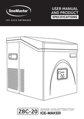 SnoMaster ZBC-20 User Manual And Product Specifications