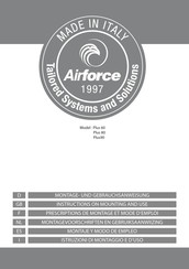 AIRFORCE Plus 80 Instruction On Mounting And Use Manual