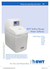 BWT Softlux SL25 Fitting And Operating Instructions