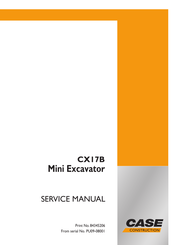 CASE CONSTRUCTION CX17B Service Manual