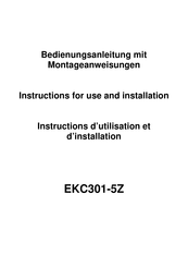 Exquisit EKC301-5Z Instructions For Use And Installation
