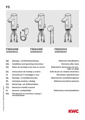 KWC F5EM1010 Installation And Operating Instructions Manual