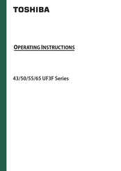 Toshiba 65 UF3F Series Operating Instructions Manual