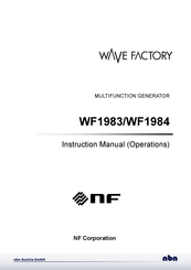 NF WAVE FACTORY WF1983 Instruction Manual