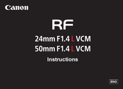 Canon RF 50mm F1.4 L VCM Instructions Manual