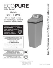 ECOPURE EP42 Installation And Operation Manual