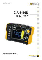Chauvin Arnoux C.A 6117 Quick Start Manual