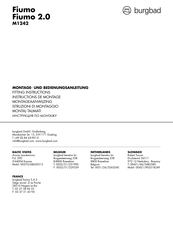 burgbad Fiumo Fitting Instructions Manual