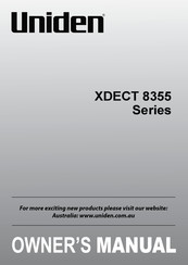 Uniden XDECT 8355 + 2 Owner's Manual