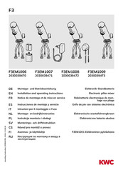 KWC F3EM1008 Installation And Operating Instructions Manual