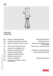 KWC F5E-Mix Installation And Operating Instructions Manual
