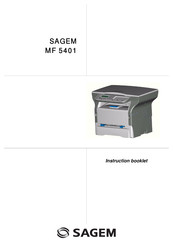 Sagem MF 5401 Instruction Booklet