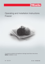 Miele F 1813 SF Operating And Installation Instructions