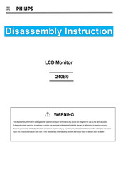 Philips 240B9/00 Disassembly Instructions Manual