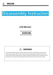 Philips 242S9JML/01 Disassembly Instructions Manual